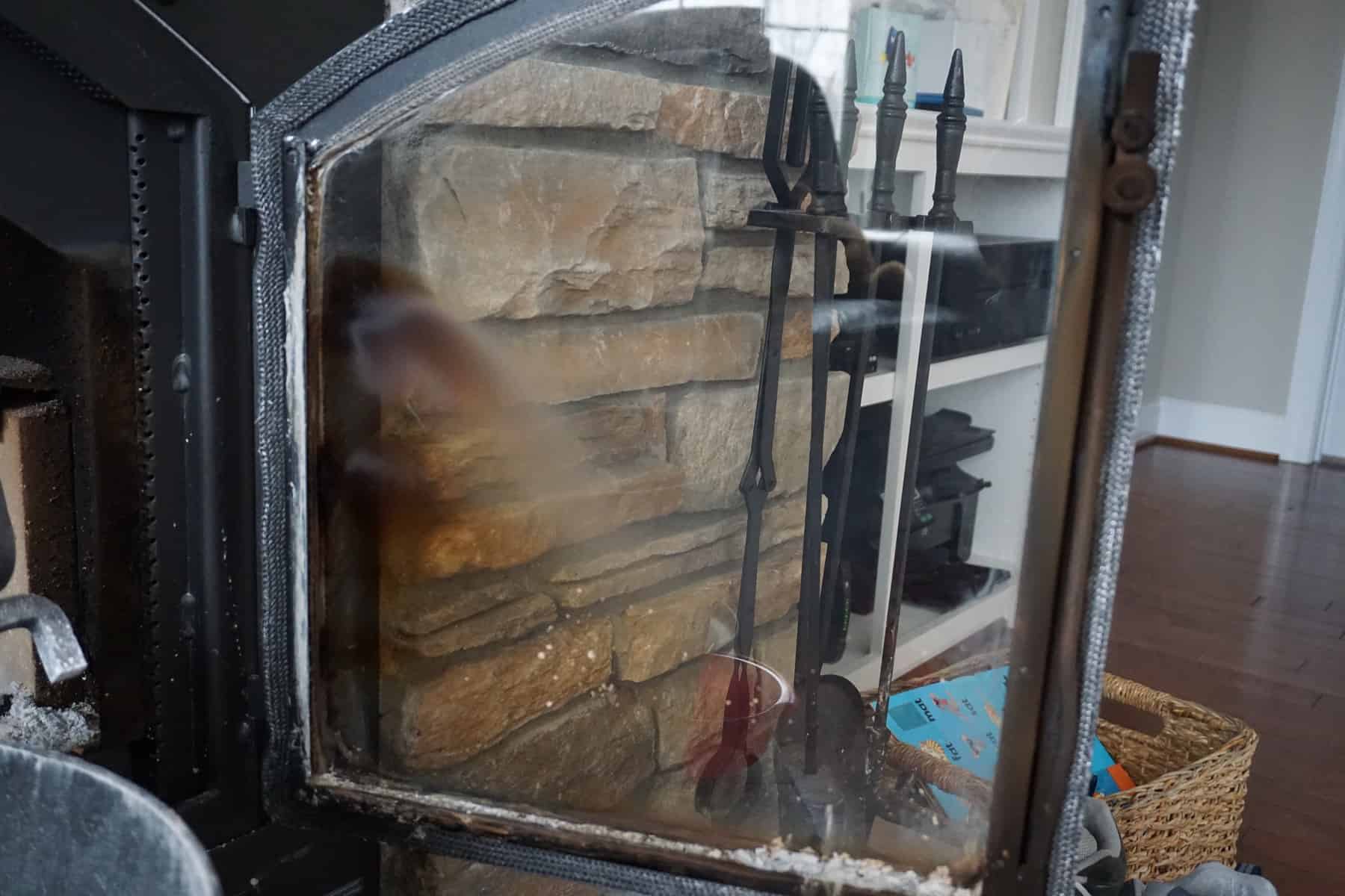 Cleaning Fireplace Glass Heart S Content Farmhouse