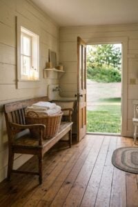 farmhouse utility room scene.