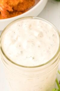 creamy tartar sauce with dill and relish.