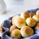 homemade dinner rolls in bowl
