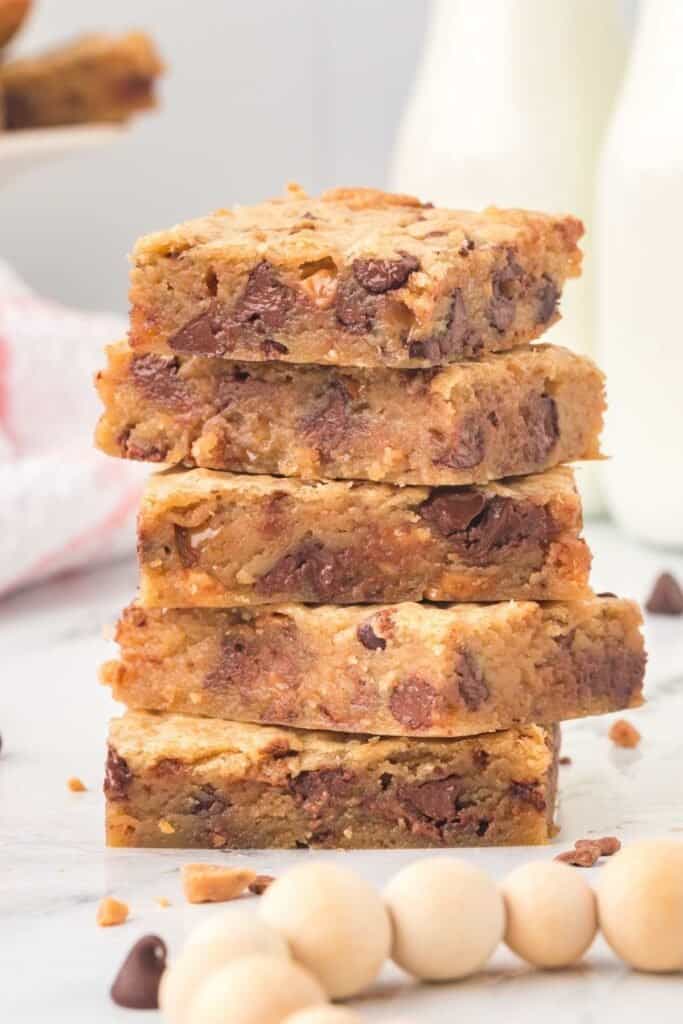 stack of finished blondies