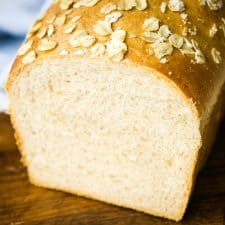 loaf of oatmeal sandwich bread sliced