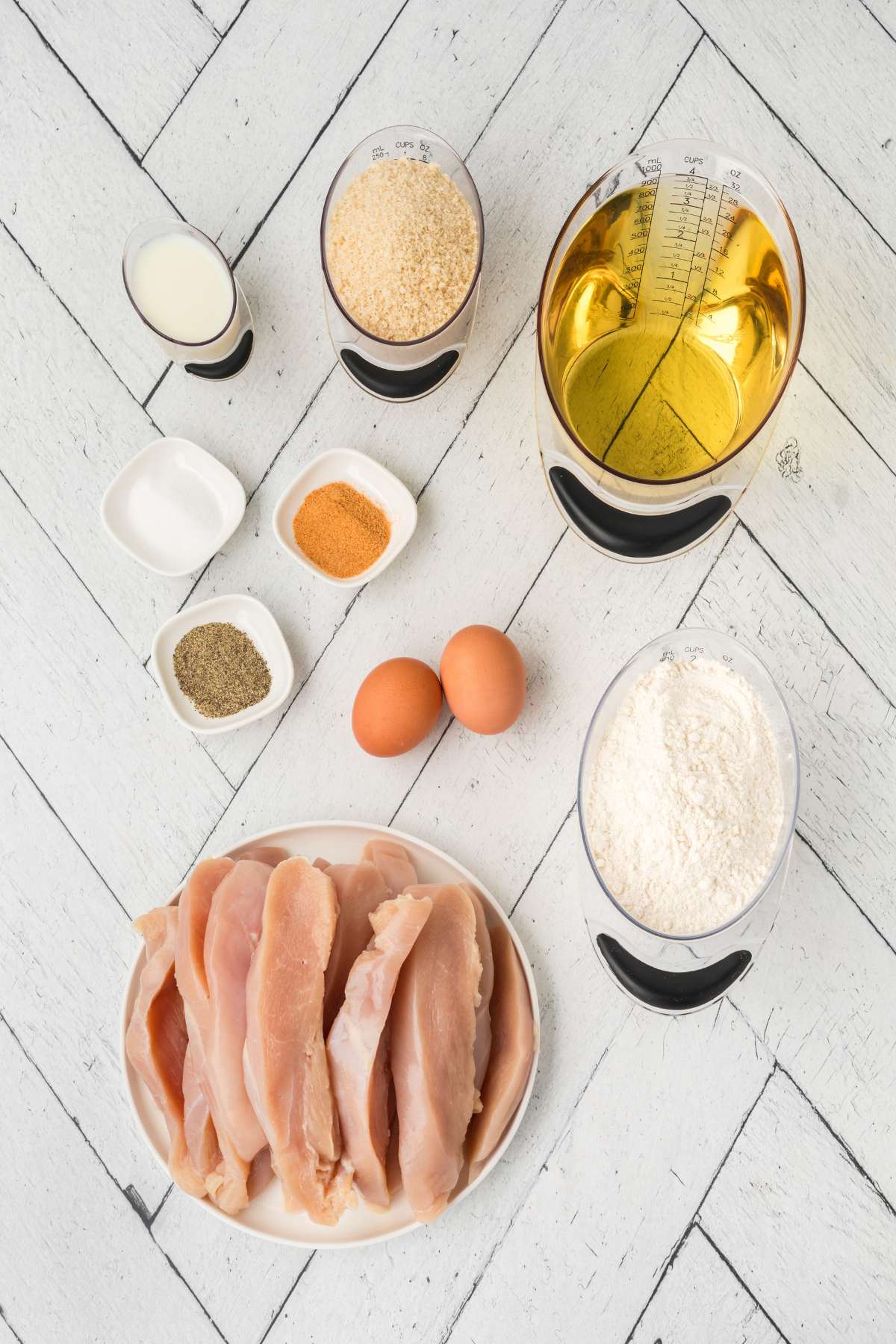 ingredients measured out on counter.