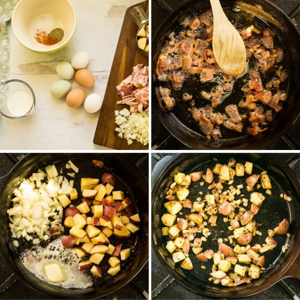 Veggie Baked Omelette In A Cast Iron Skillet - Petros on the Prairies