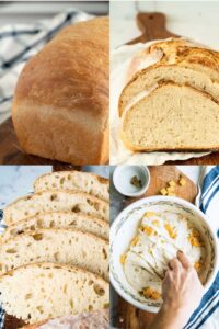grid of 4 sourdough images