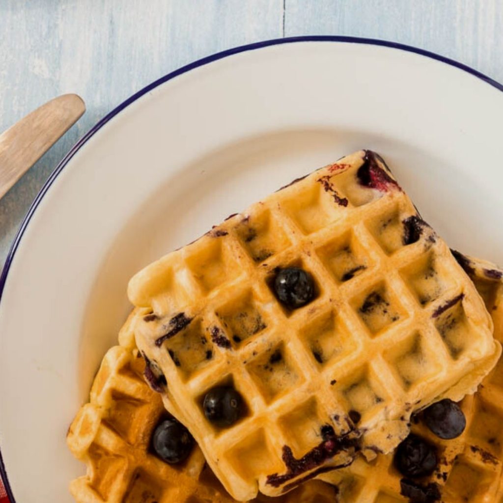 Buttermilk Blueberry Waffles Recipe