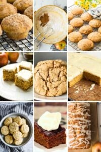 grid of 9 fall sourdough recipes.