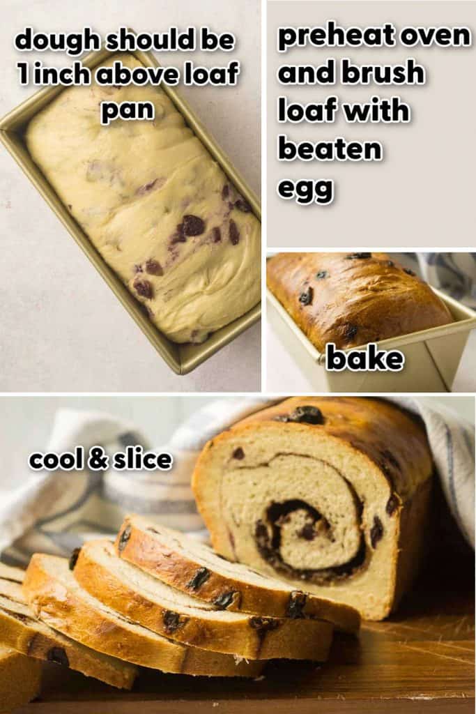 final process shots: second rise, baking, slicing