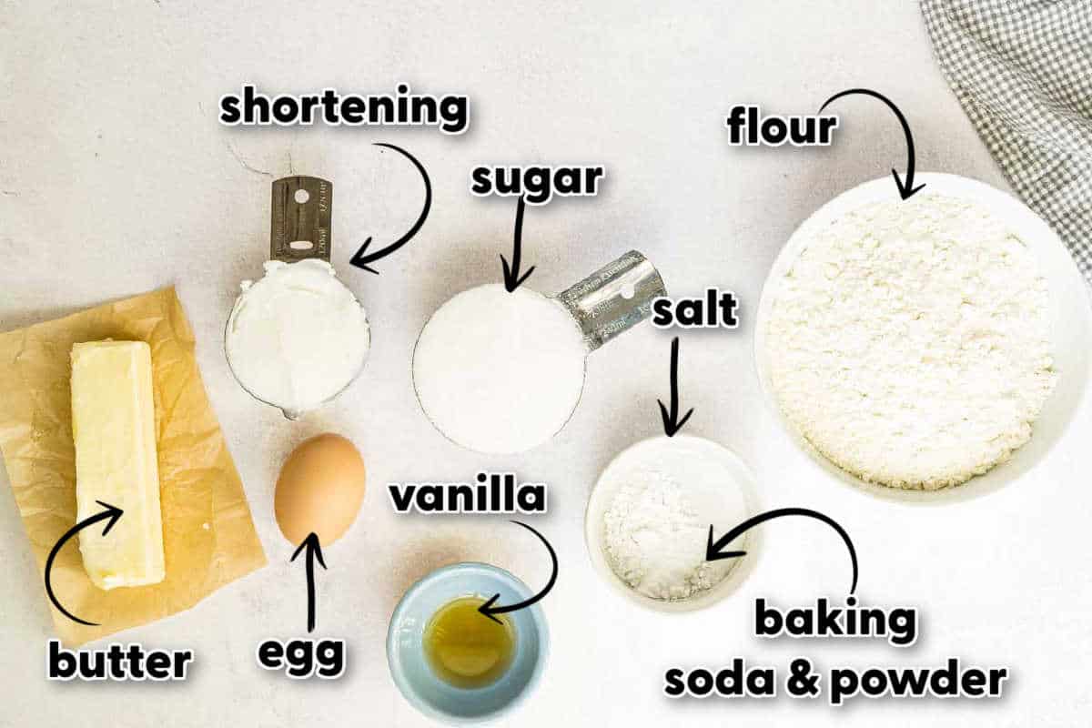 ingredients measured out and labeled on counter.