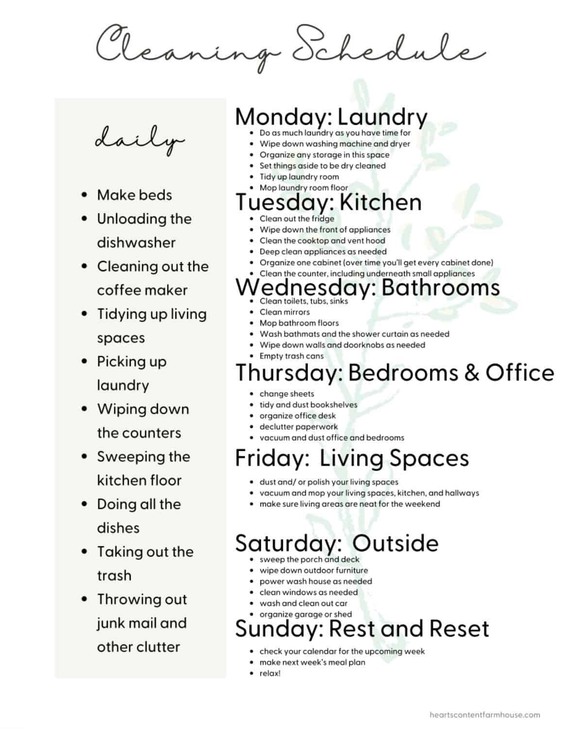 A Simple Weekly Cleaning Schedule To Make Your Home Sparkle a-simple-weekly-cleaning-schedule-to-make-your-home-sparkle