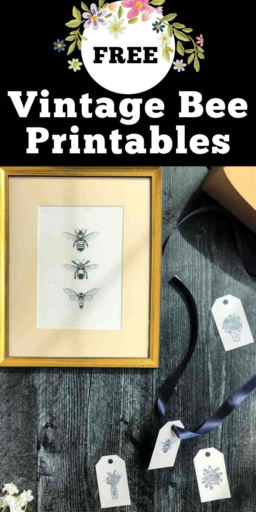 Free Vintage Bee Printables : Heart s Content Farmhouse