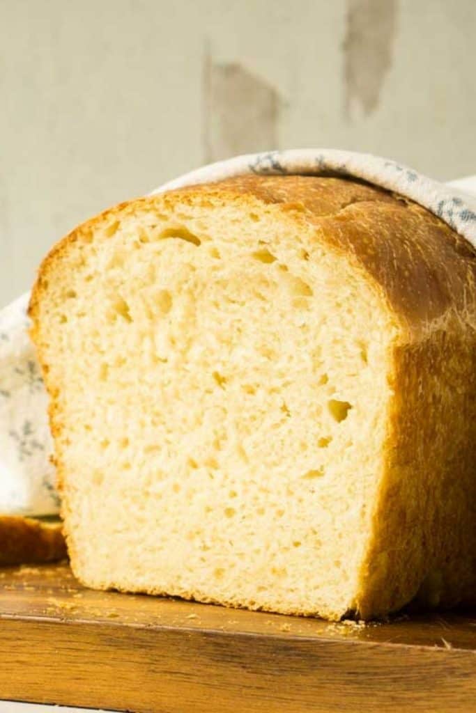 sliced loaf of sourdough bread