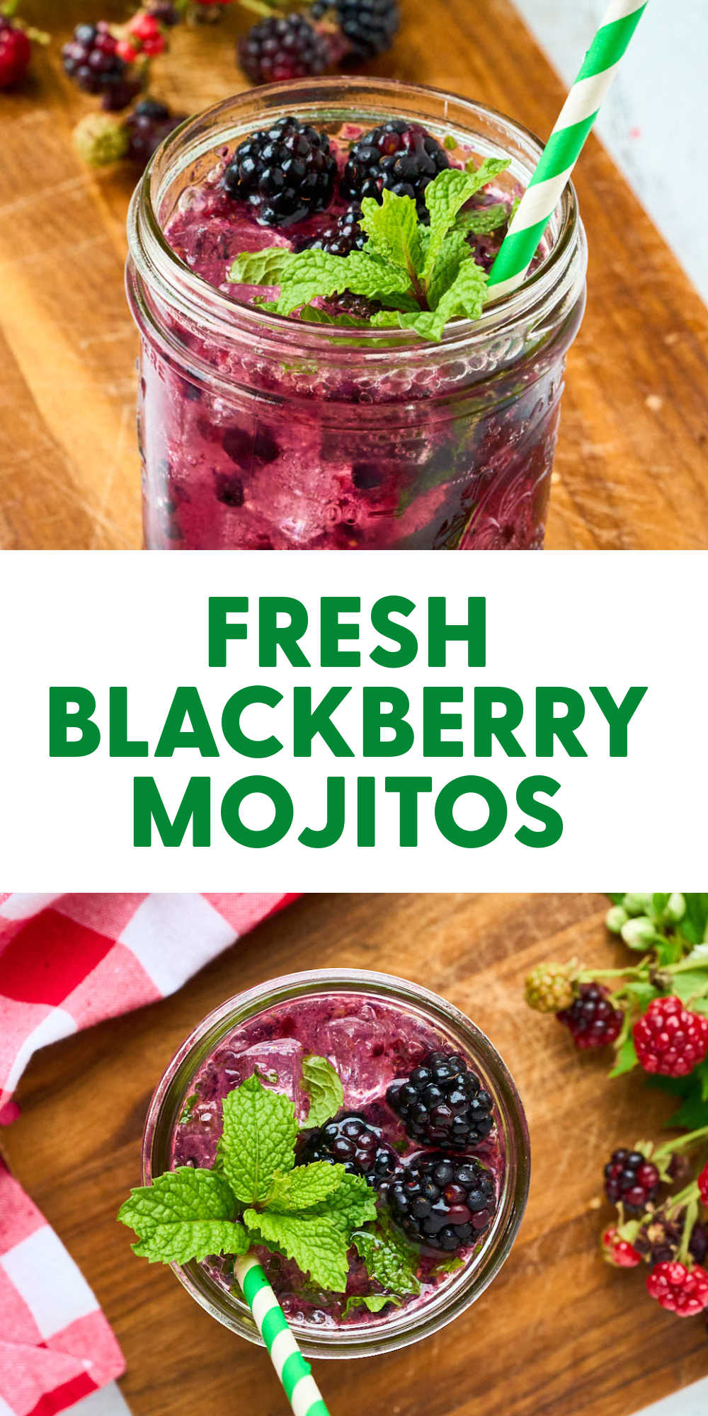 Fresh Blackberry Mojitos