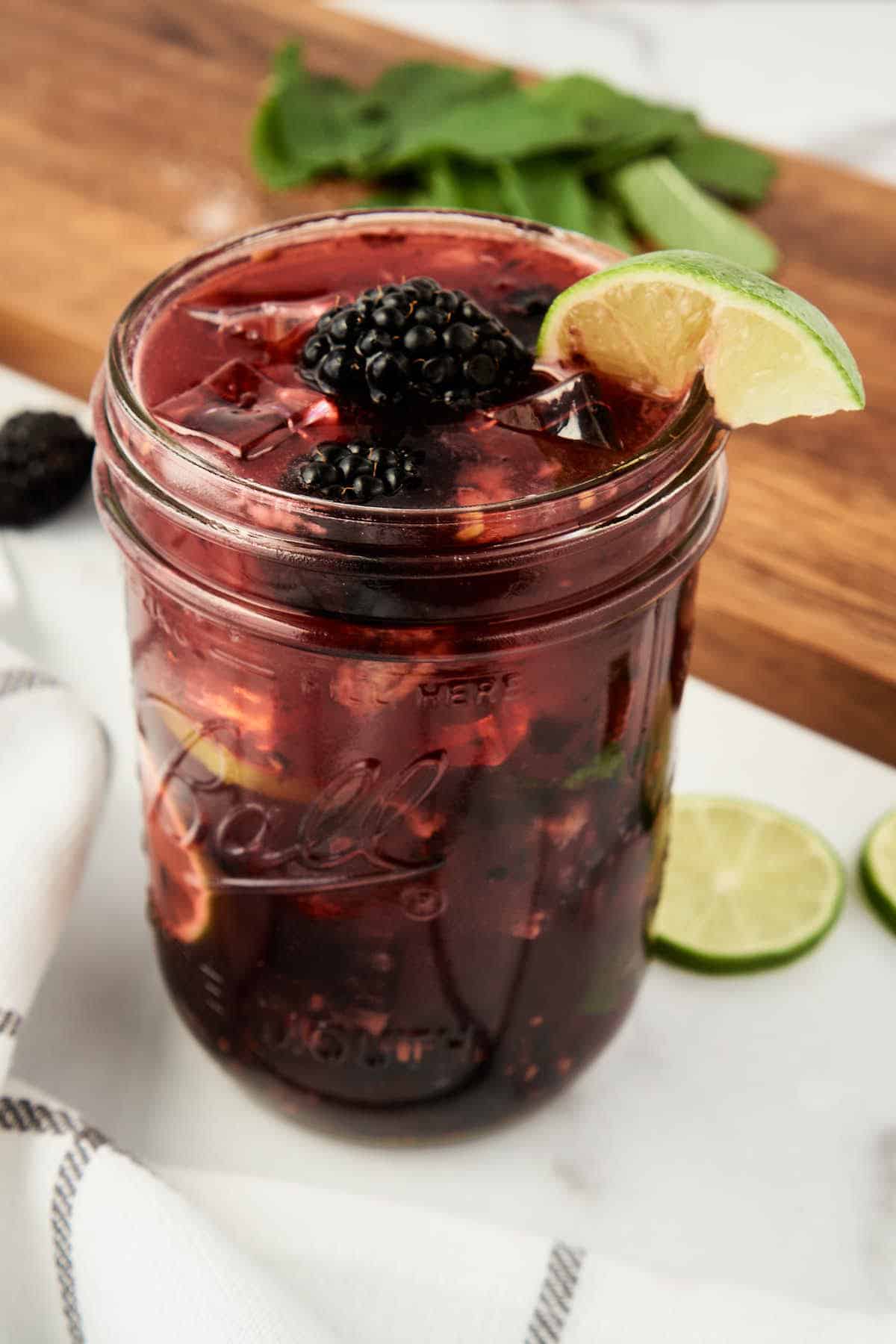 finished blackberry mojito