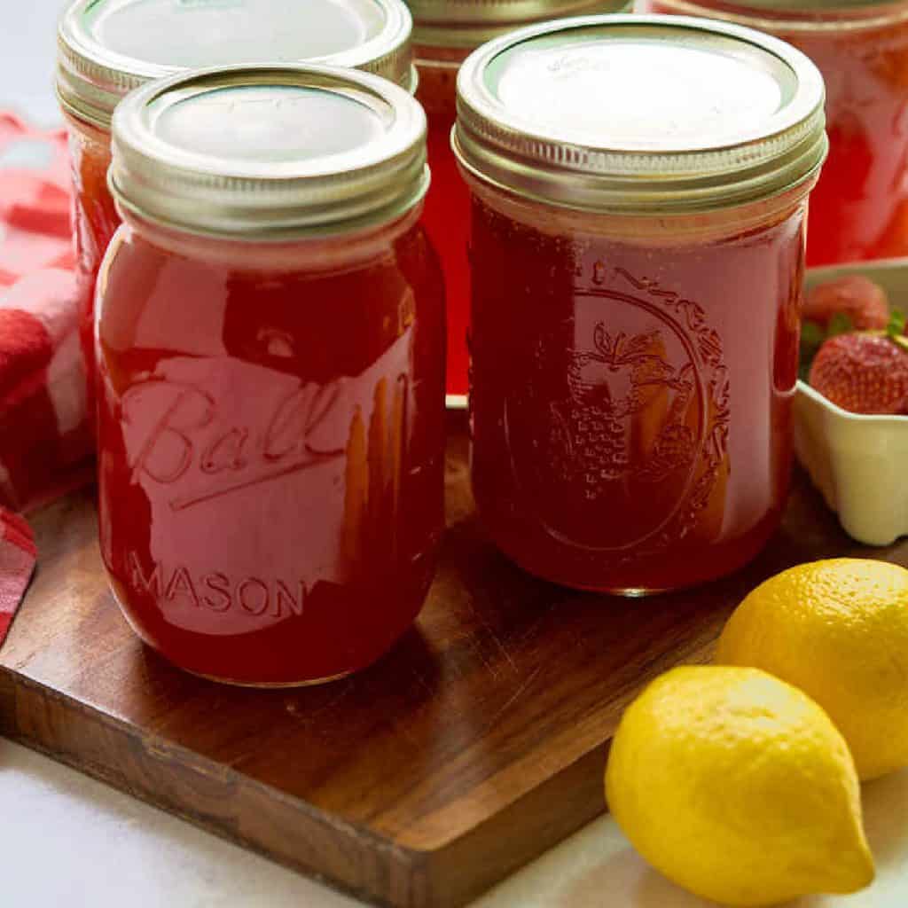 pint jars of reed lemonade concentrate