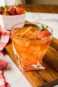Strawberry Old-Fashioned Cocktail