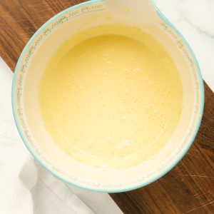 beaten eggs and sugar
