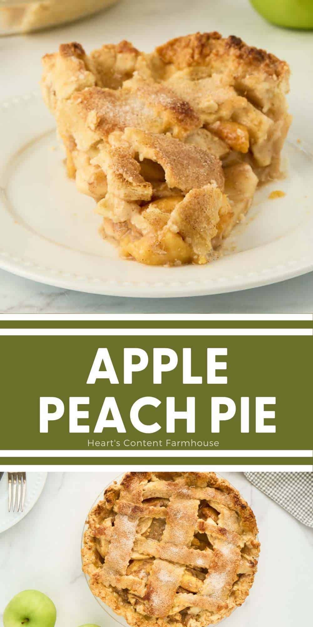 Cinnamon Sugar Peach Apple Pie