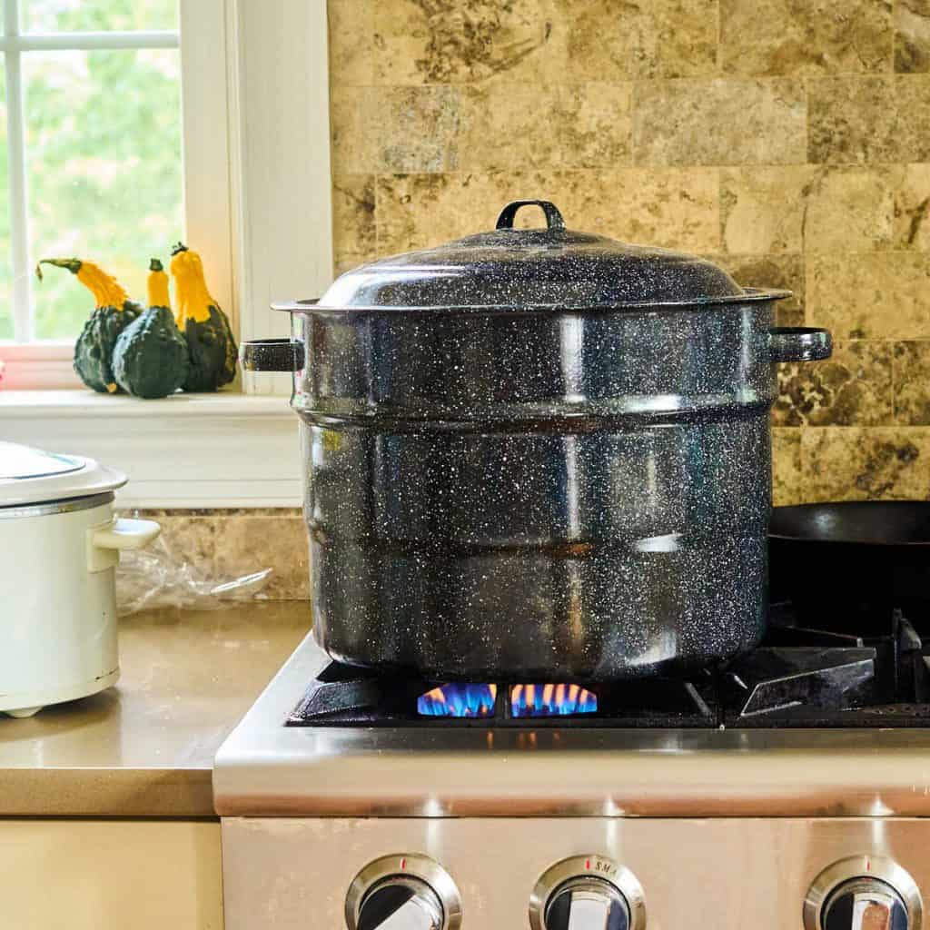 water bath canner on cooktop