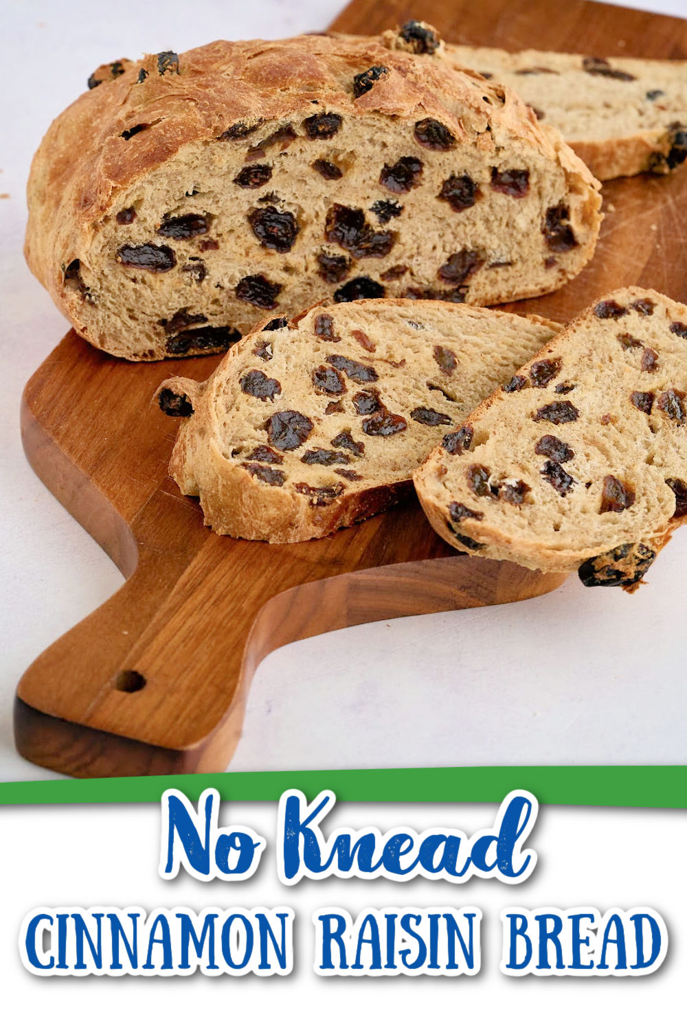 Easy No-Knead Cinnamon Raisin Bread