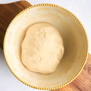 puffy, risen wheat bread dough