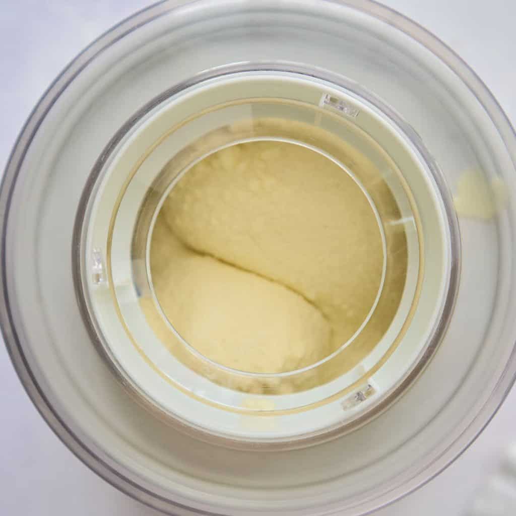 ice cream maker churning custard