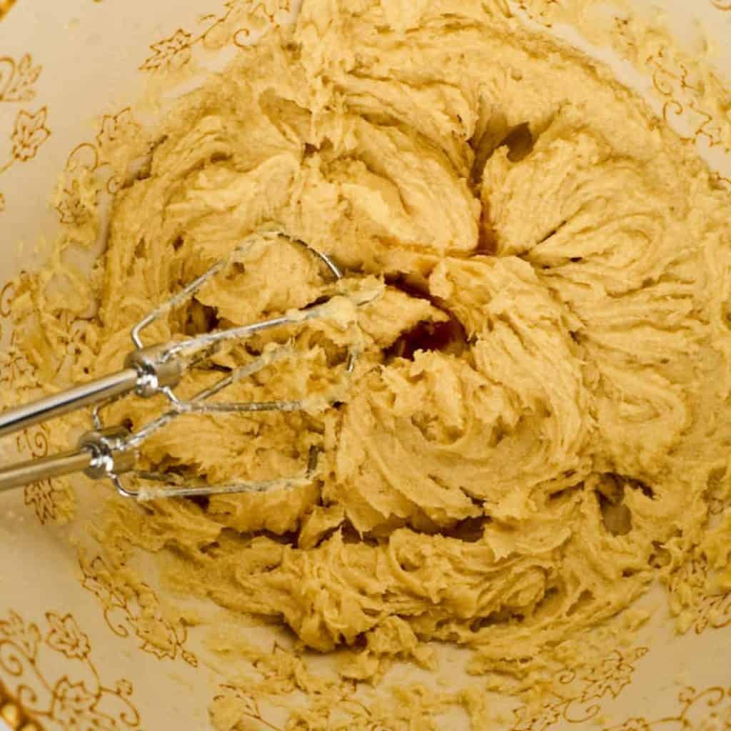 creamed butter and sugar