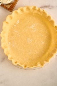 from scratch pie crust on counter