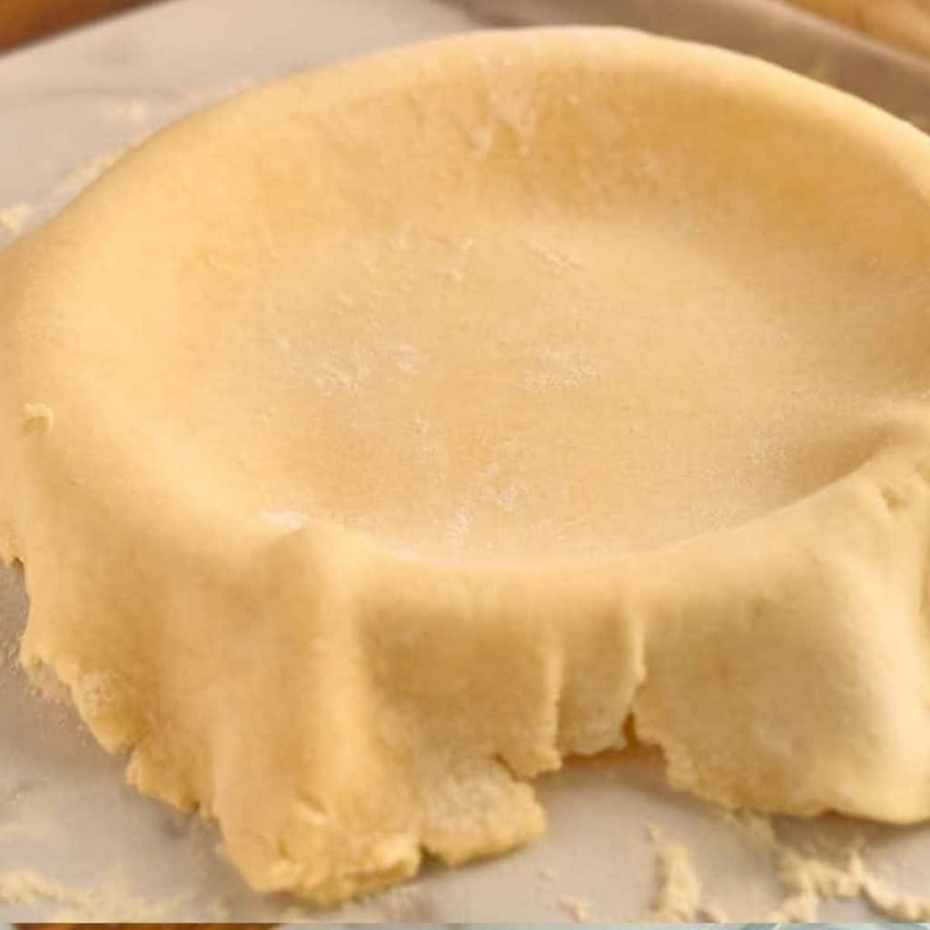 rolled out pie crust