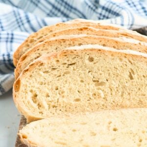 sliced oval loaf.