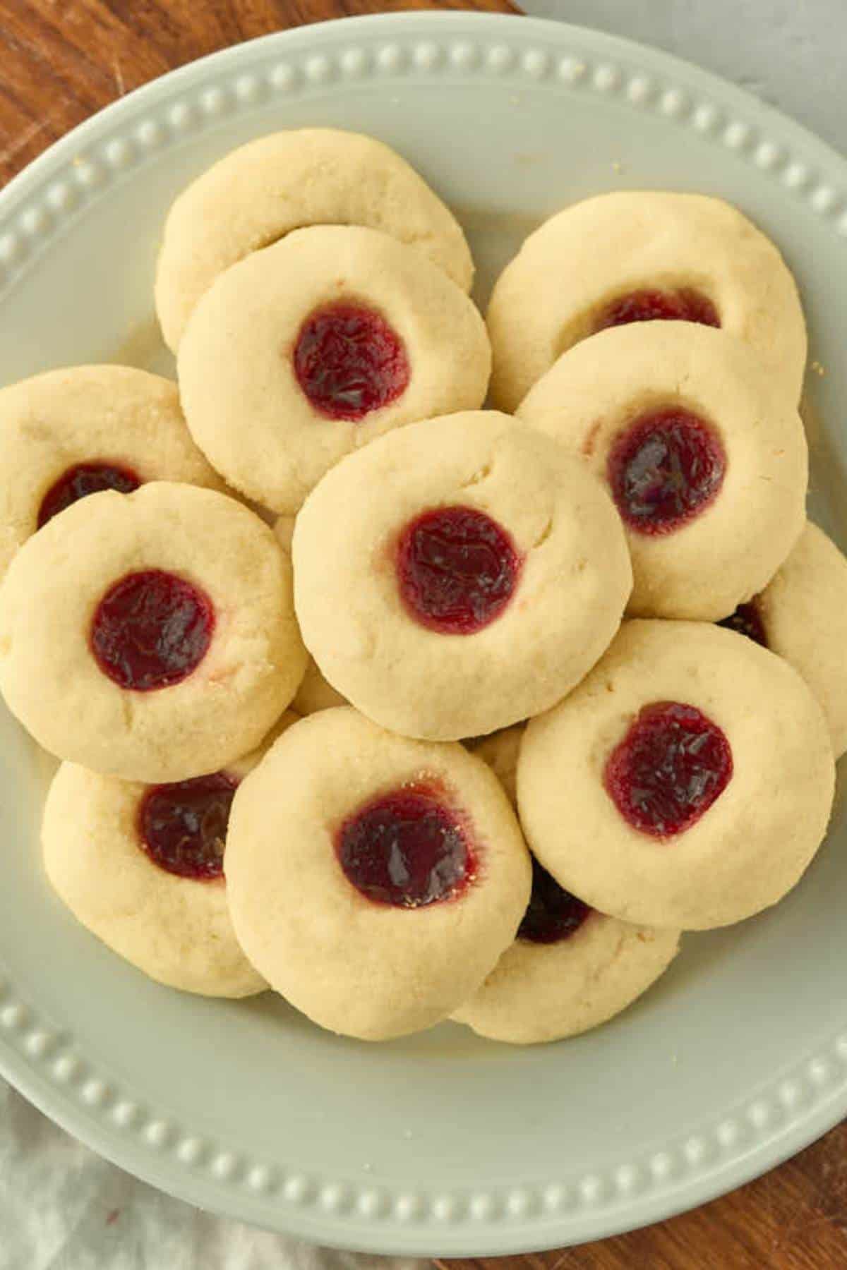 Easy Jam Thumbprint Cookies. Old-Fashioned Recipe