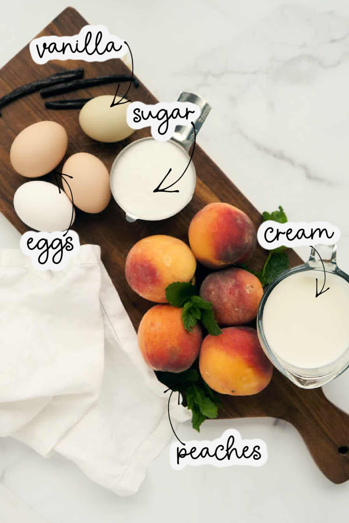 Peach Ice Cream Recipe (No Eggs) 