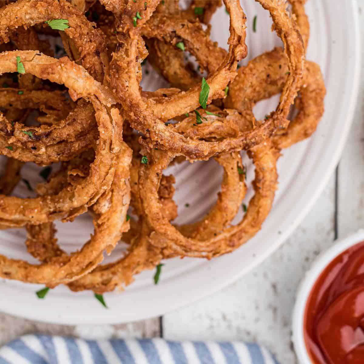 OldFashioned DeepFried Onion Rings Recipe Hearts Content Farmhouse