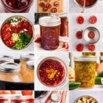 grid of 12 canning process images.