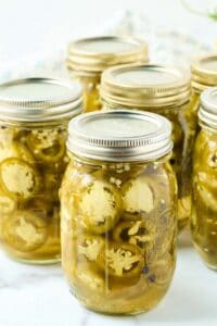 4 pint jars of pickled jalapenos