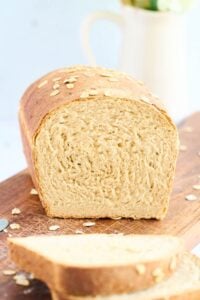 cut loaf of sandwich bread