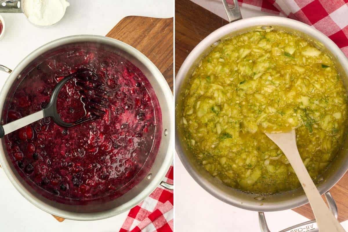 jam and rellsh in pot