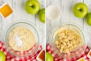 bowl of crumble topping