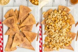 assembling nachos