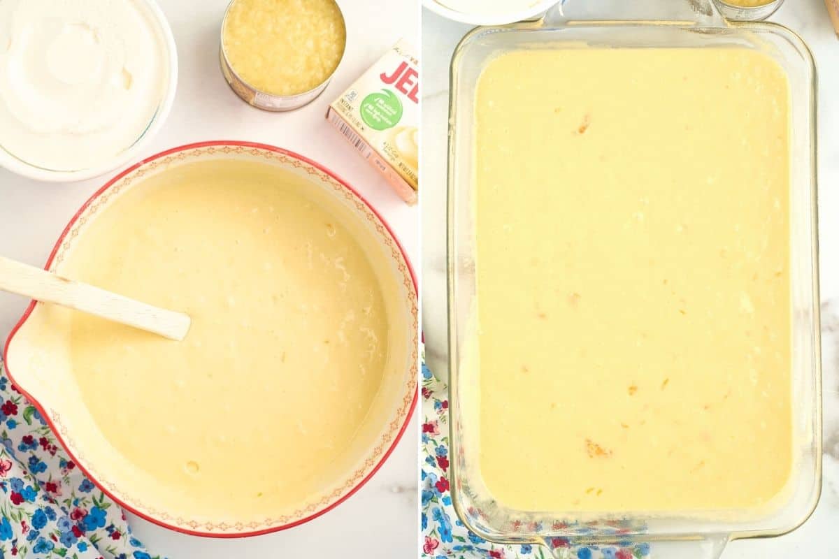 mixing bowl of cake batter