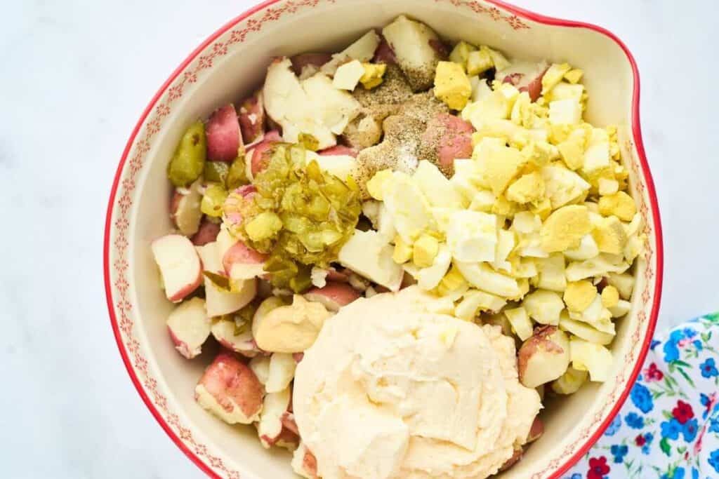 Red Hot And Blue Redskin Potato Salad Recipe Red Hot & Blue Copycat Potato Salad (the BEST Redskin Potato Salad