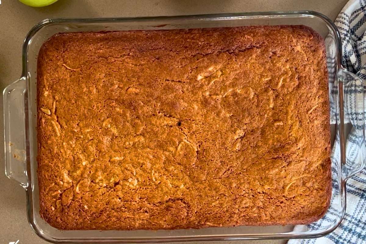 fully baked cake.