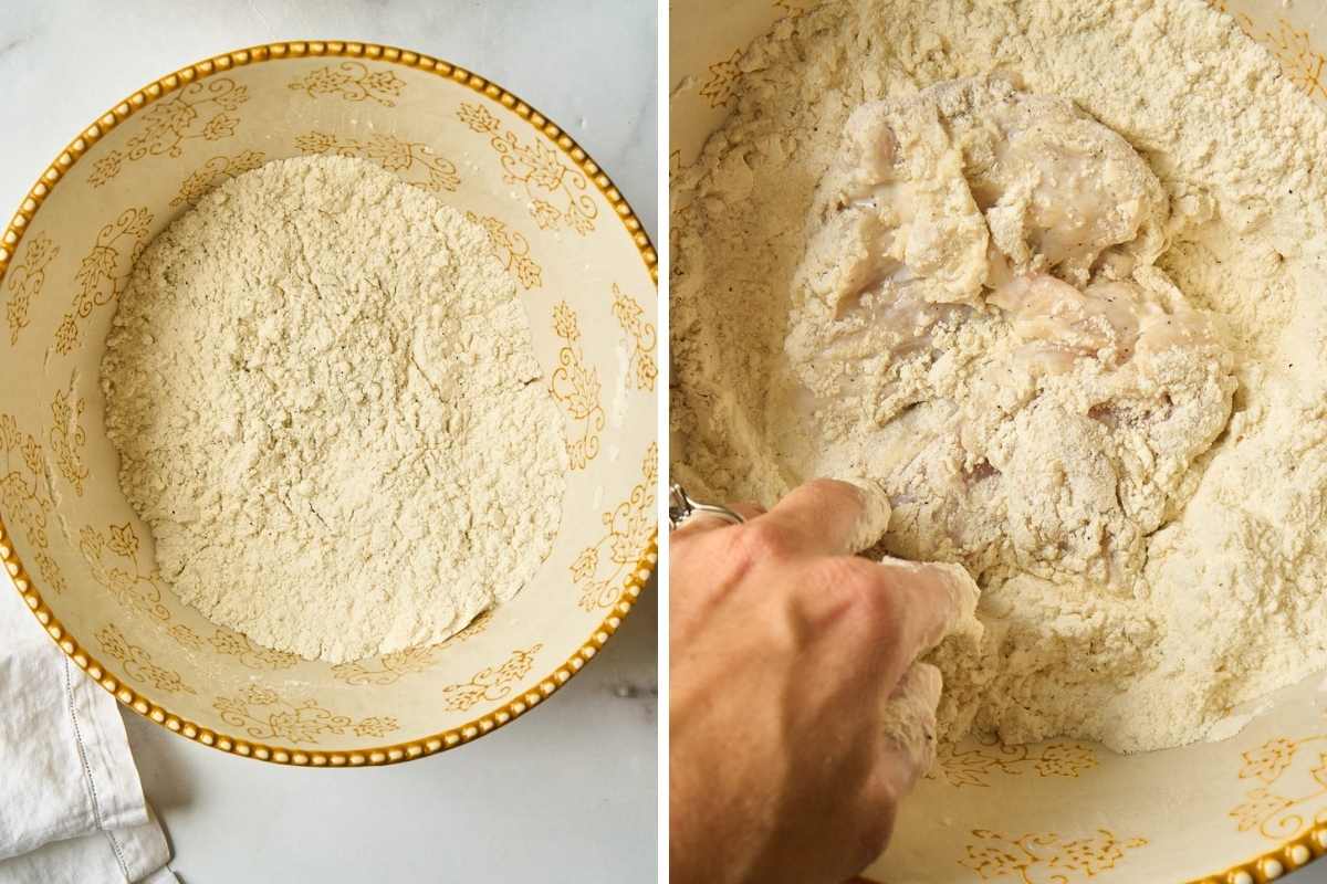 flour with breading