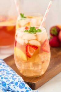 finished drink with mint and fruit