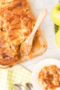 finished cobbler with scoop missing