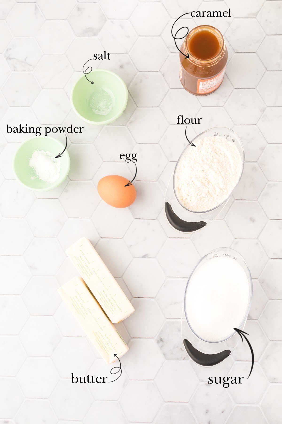 topping ingredients on counter.