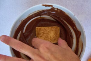 bowl of melted chocolate