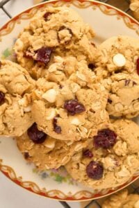 White Chocolate Cranberry Oatmeal Cookies