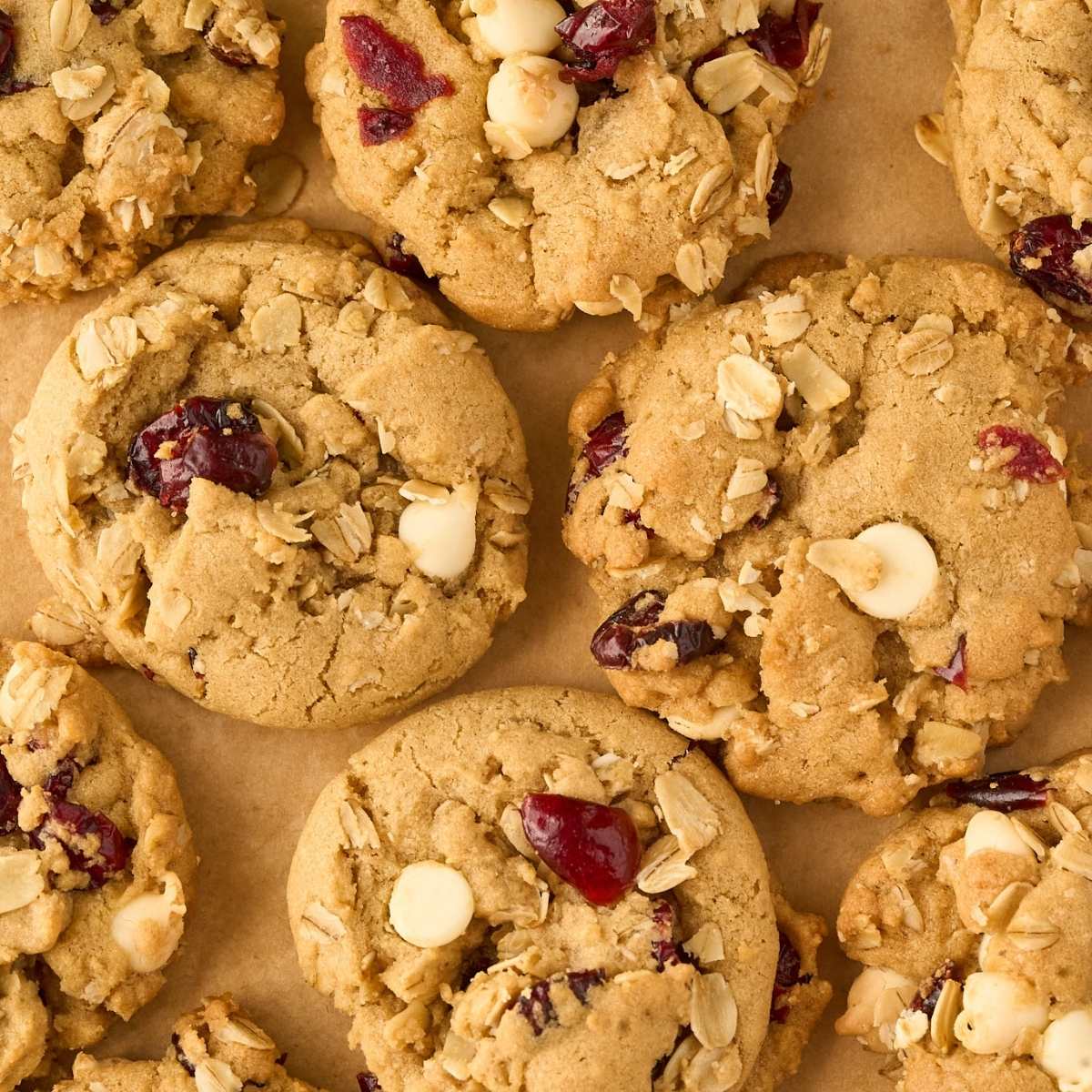 cookies finished on parchment paper.