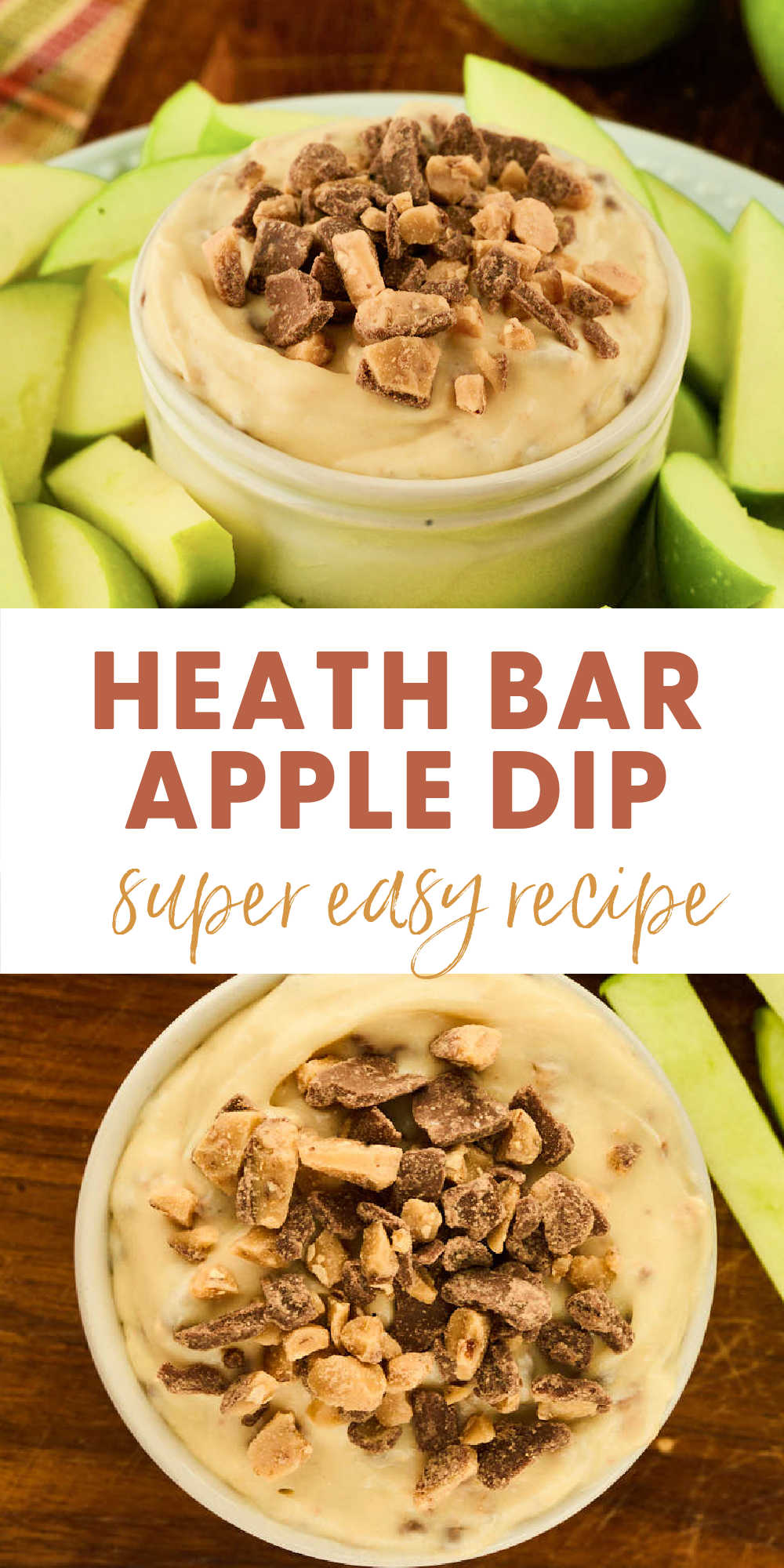 Easy Cream Cheese Fruit Dip with Toffee Bar